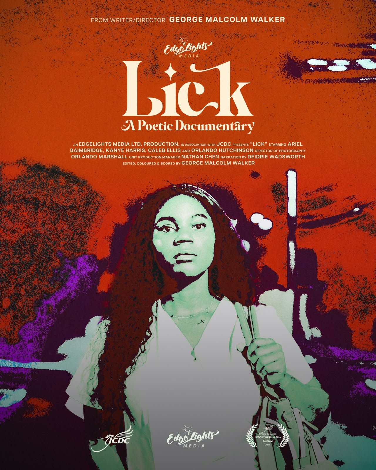 Poster for LICK, a Jamaican poetic documentary written and directed by George Malcolm Walker